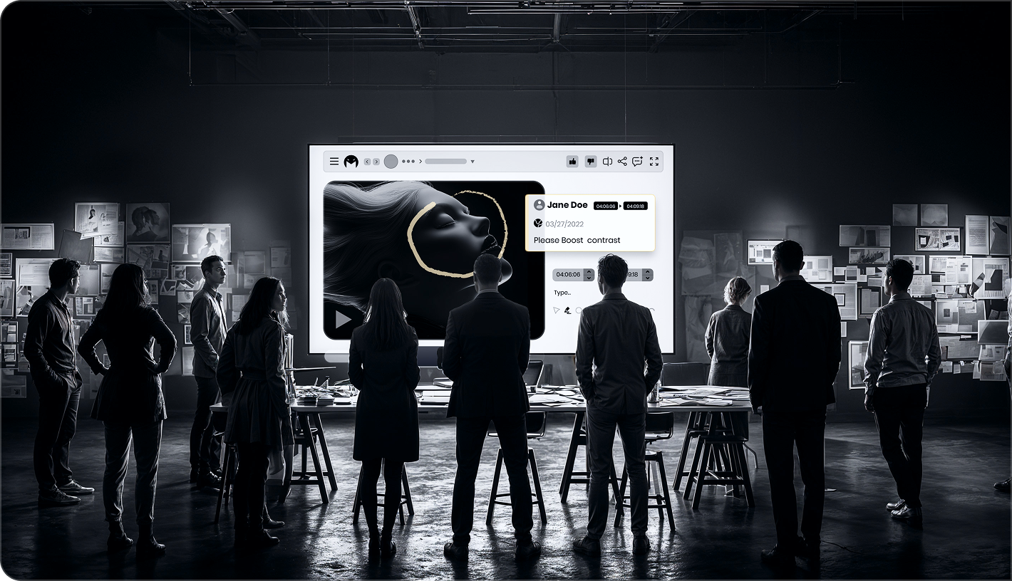 Creative team collaborating in modern office space